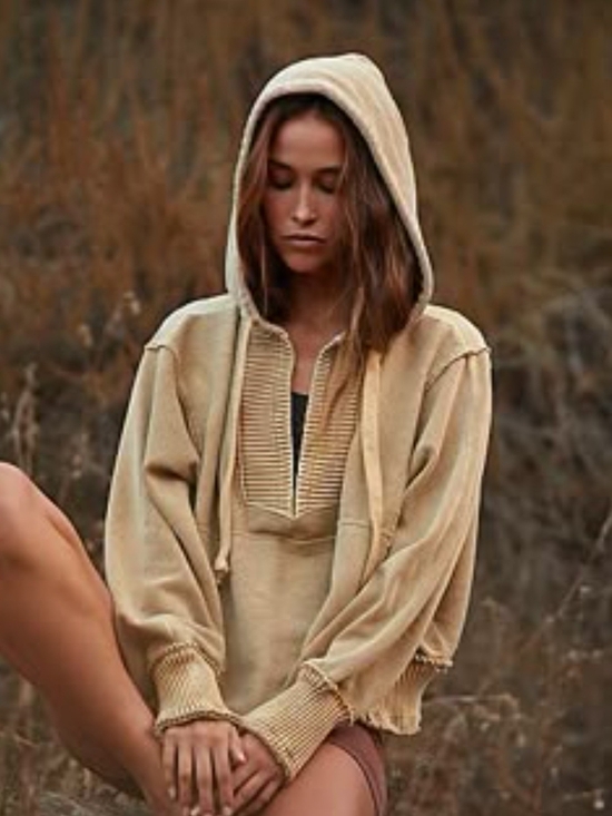 Free People Tops - Free People Sandstone Love Letter Hoodie